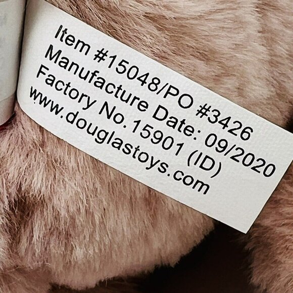 Douglas Cuddle Toys Pokie Sloth Softie Plush Stuffed Animal Rose Gold Pink 9 in - Picture 9 of 10